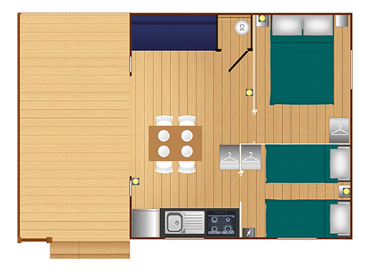 Lodge 2 bedrooms, sleeps 5/7 without toilet Trégunc - 6
